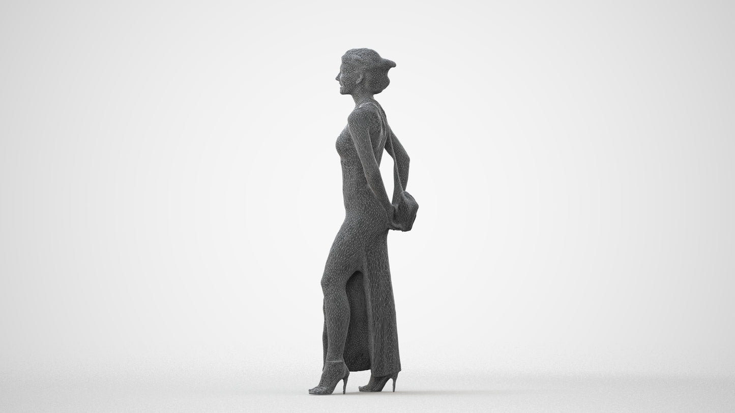 scanned 3D woman formal formalaffairs, photogrammetry people for Enscape and V-Ray, square thumbnail