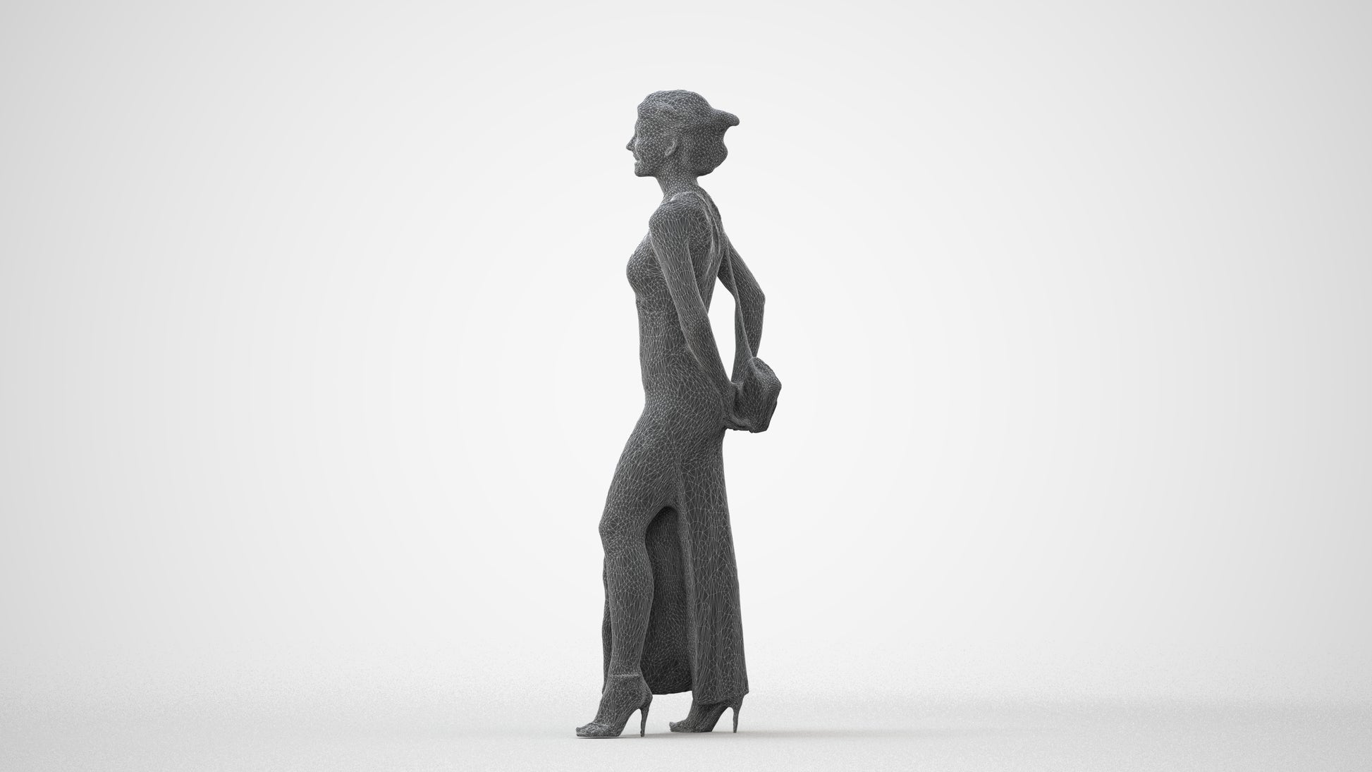 scanned 3D woman formal formalaffairs, photogrammetry people for Enscape and V-Ray, square thumbnail