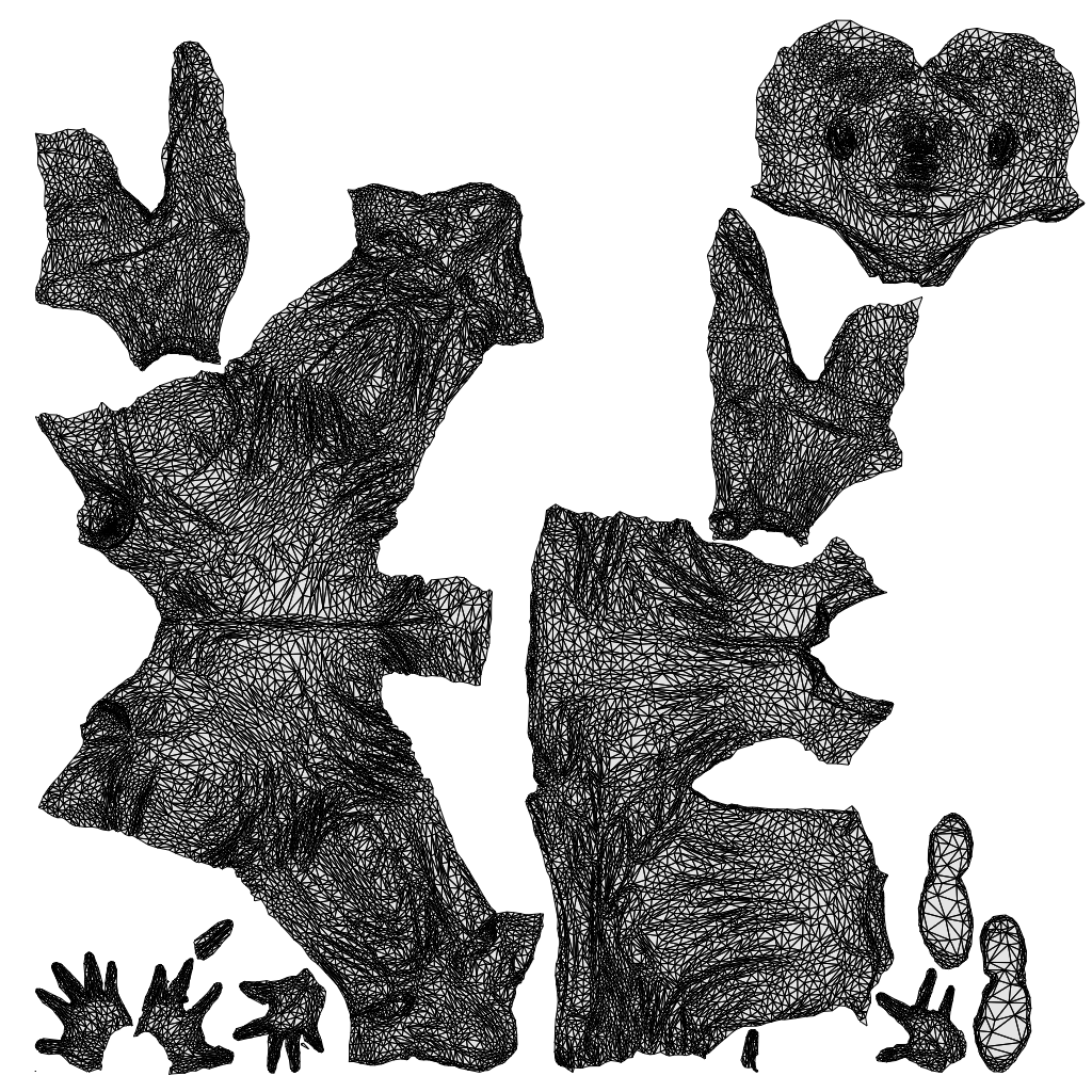 3D scanned man standing casual, photorealistic archviz people for Enscape and SketchUp, wireframe top-down view