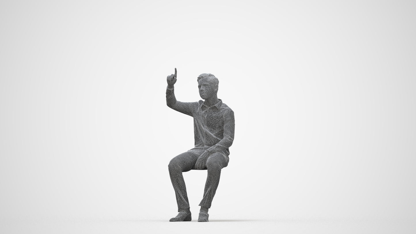 3D scanned boy kids, photorealistic archviz people for Enscape and SketchUp, wireframe back view