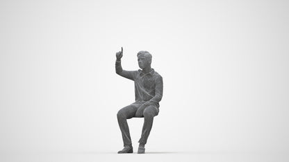 3D scanned boy kids, photorealistic archviz people for Enscape and SketchUp, wireframe back view