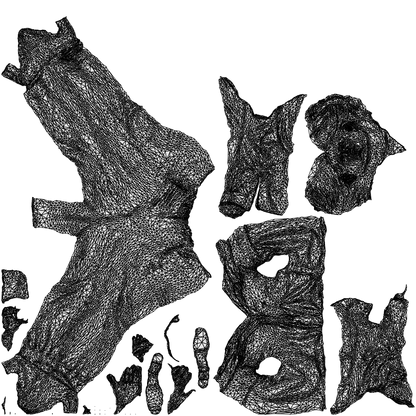 scanned 3D woman business door, photogrammetry people for Enscape and V-Ray, wireframe top-down view