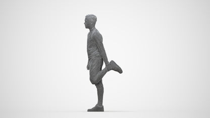 scanned 3D boy sport, photogrammetry people for Enscape and V-Ray, wireframe back view