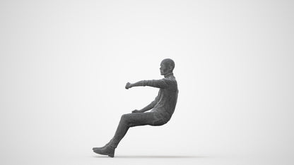 3D people model man casual driving, scanned human for 3ds Max rendering, square thumbnail
