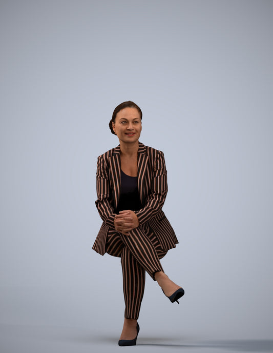 realistic 3D people woman business, render-ready for V-Ray and Corona, FBX OBJ