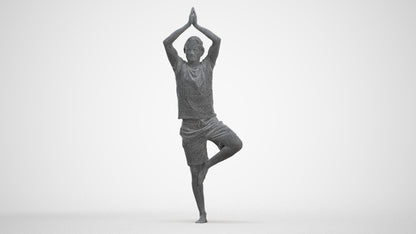 realistic 3D man casual sport, scanned archviz people for Blender and 3ds Max, three-quarter front view render