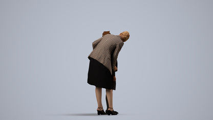 3D people model boy kids, scanned human for 3ds Max rendering, side view render