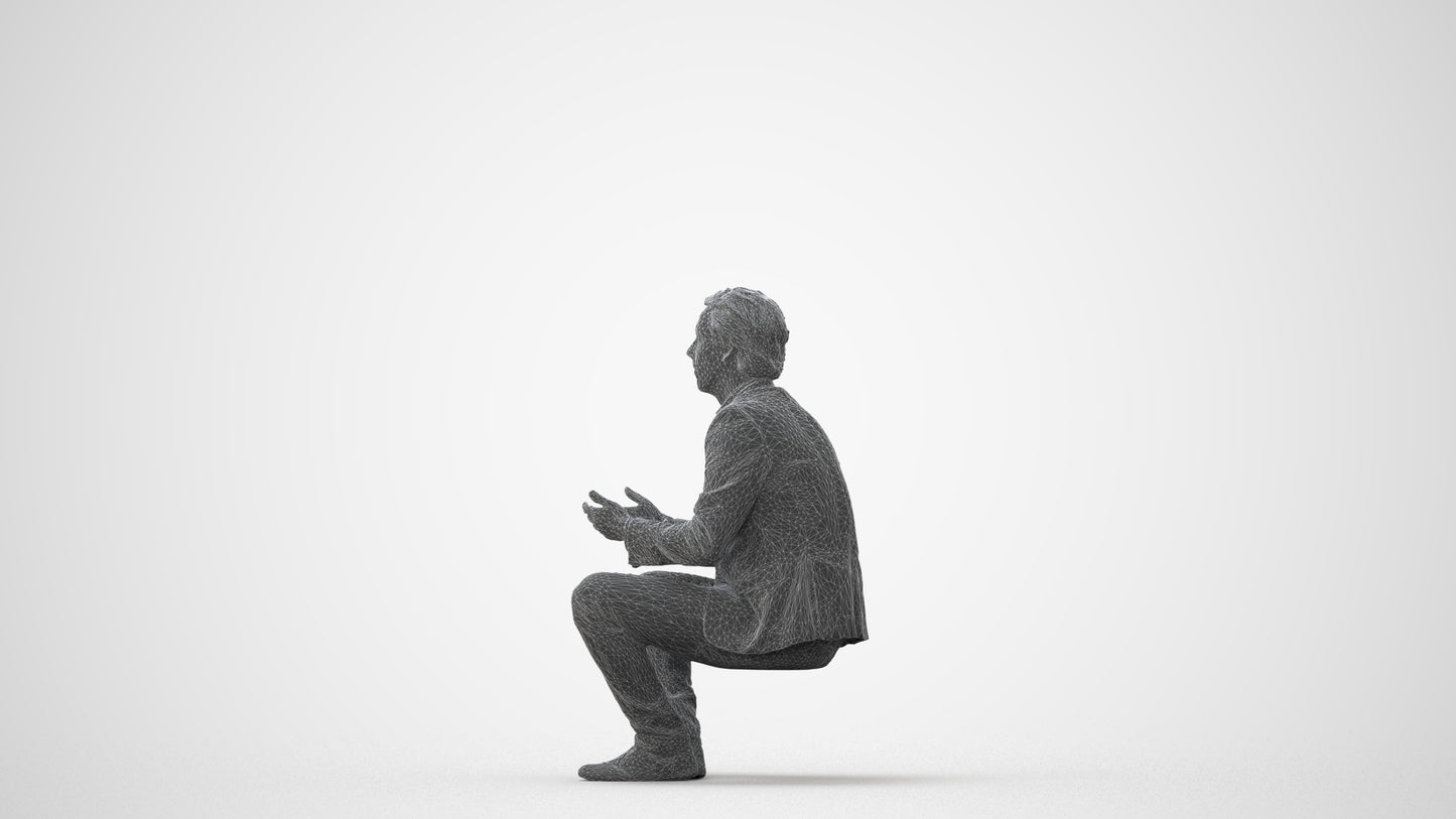 realistic 3D people man business, render-ready for V-Ray and Corona, FBX OBJ, square thumbnail