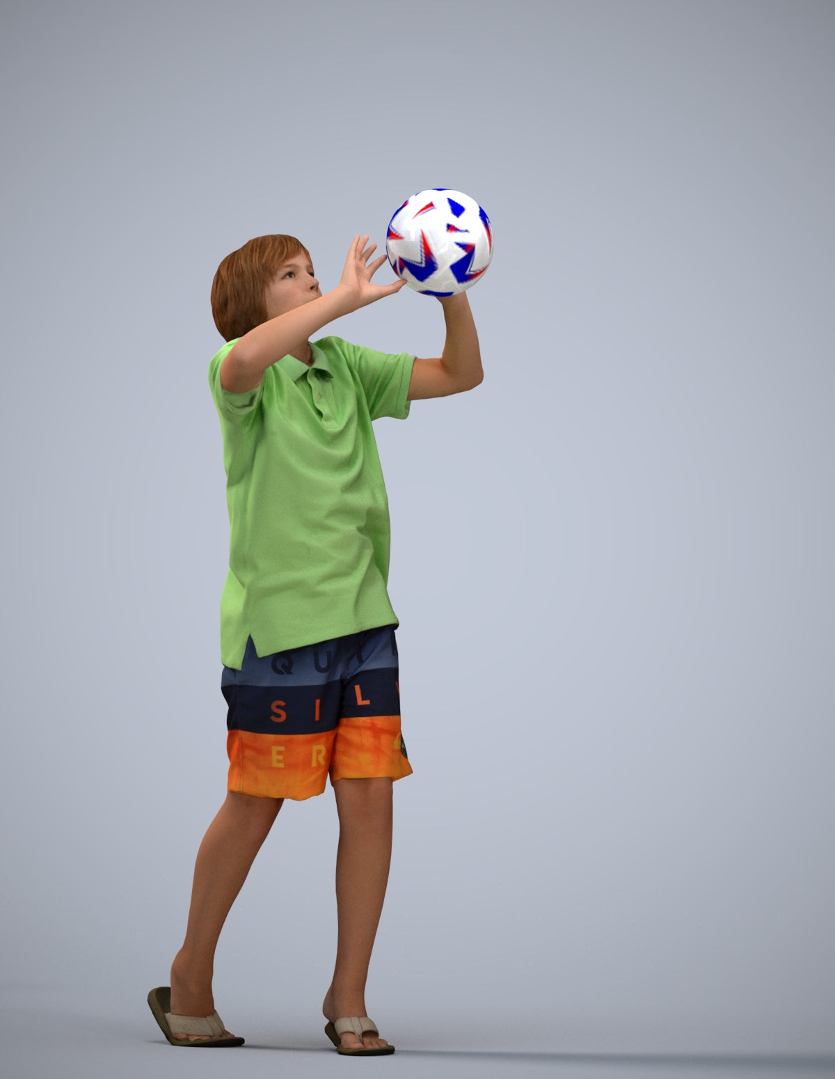 3D human model boy sport kids, photogrammetry scanned person for archviz