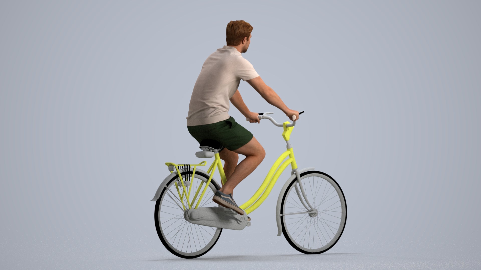3D human model man casual mix, photogrammetry scanned person for archviz, front view render