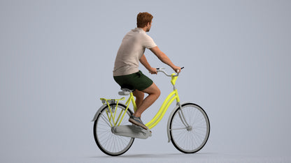 3D human model man casual mix, photogrammetry scanned person for archviz, front view render
