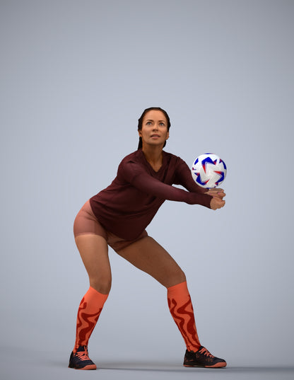 3D scanned woman sport, photorealistic archviz people for Enscape and SketchUp
