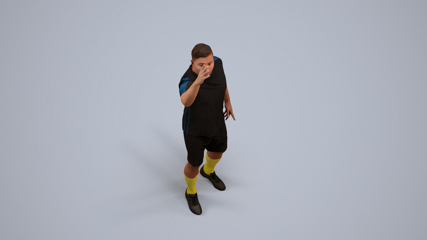 realistic 3D people man sport, render-ready for V-Ray and Corona, FBX OBJ, back view render