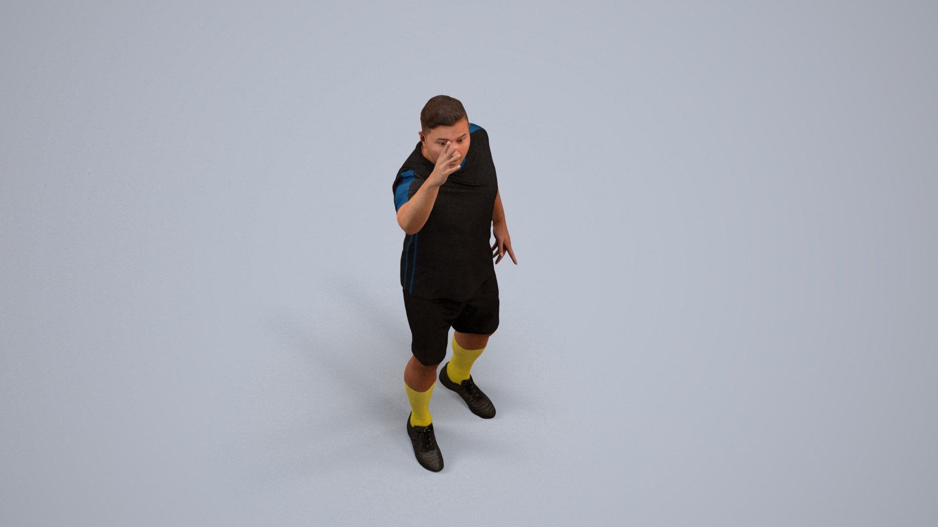 realistic 3D people man sport, render-ready for V-Ray and Corona, FBX OBJ, back view render