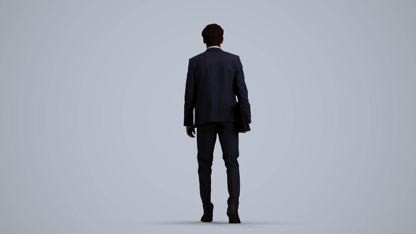 realistic 3D people man business, render-ready for V-Ray and Corona, FBX OBJ, front view render