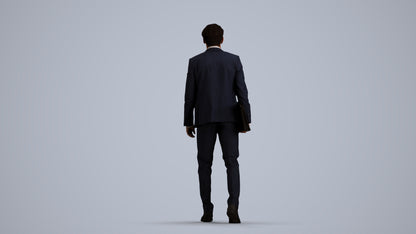 realistic 3D people man business, render-ready for V-Ray and Corona, FBX OBJ, front view render