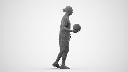photogrammetry 3D man sport, realistic human model archviz FBX, wireframe side view