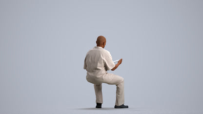 photogrammetry 3D man medical, realistic human model archviz FBX, front view render