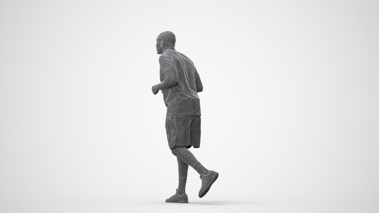 3D scanned man sport, photorealistic archviz people for Enscape and SketchUp, square thumbnail