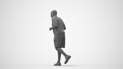 3D scanned man sport, photorealistic archviz people for Enscape and SketchUp, square thumbnail