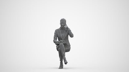 photogrammetry 3D woman business, realistic human model archviz FBX, three-quarter front view render