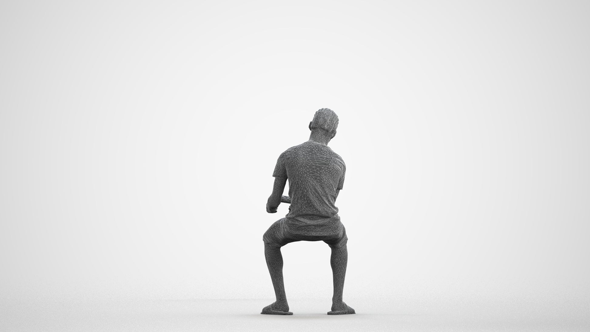 photogrammetry 3D boy casual kids, realistic human model archviz FBX, wireframe front view