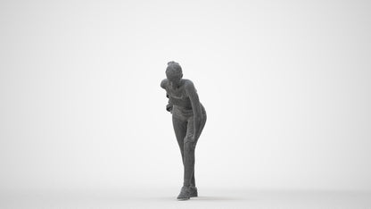 3D people model woman sport, scanned human for 3ds Max rendering, square thumbnail