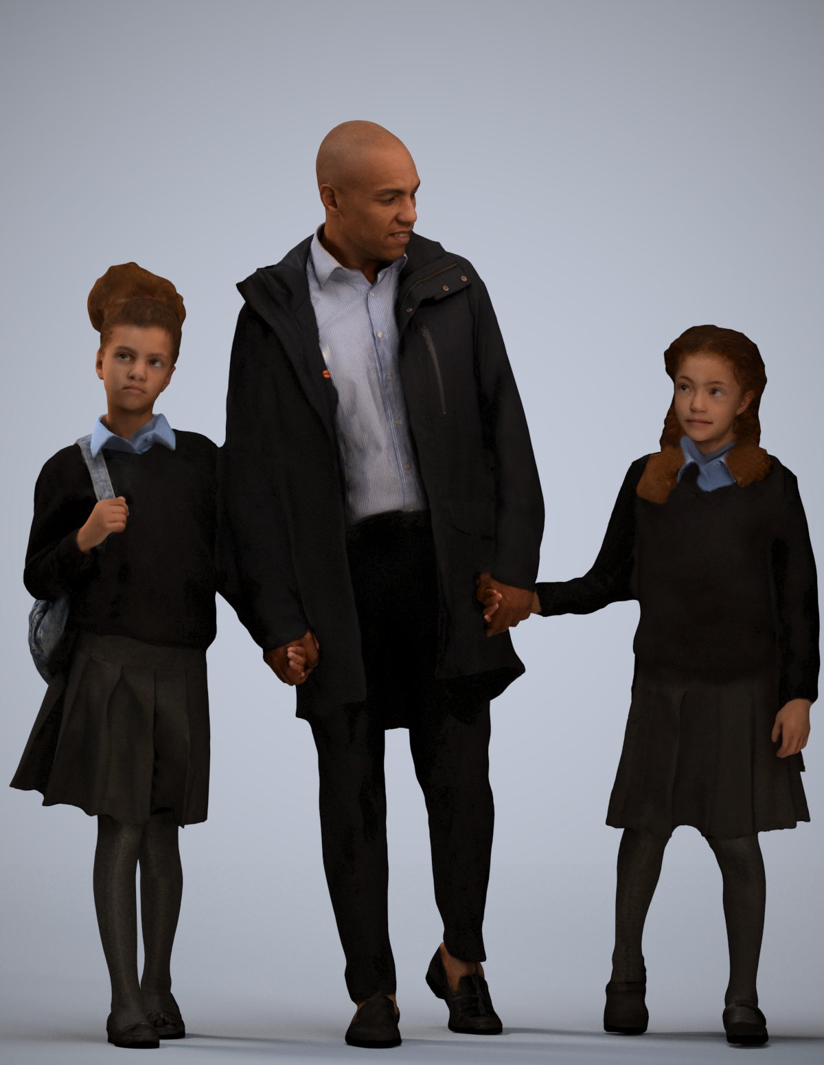 photogrammetry 3D girl kids, realistic human model archviz FBX