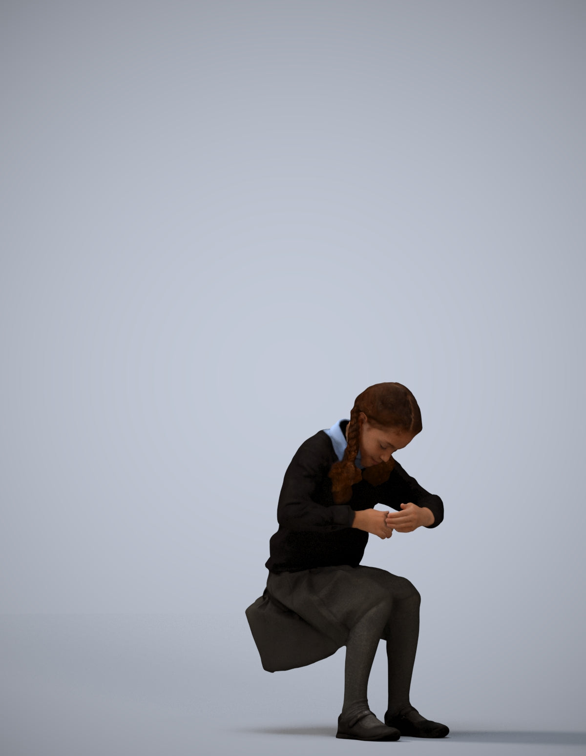 realistic 3D woman kids, scanned archviz people for Blender and 3ds Max