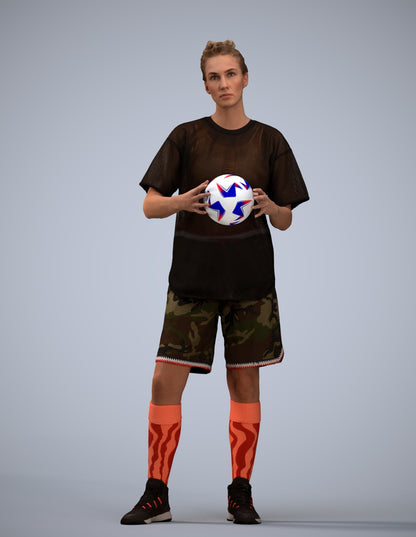 3D people model woman sport, scanned human for 3ds Max rendering