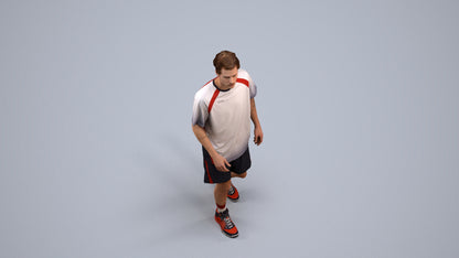 3D scanned man sport, photorealistic archviz people for Enscape and SketchUp, back view render