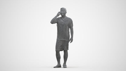 3D scanned man sport, photorealistic archviz people for Enscape and SketchUp, three-quarter front view render