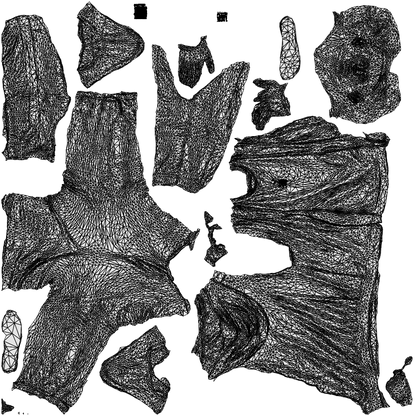 scanned 3D man casual cycling, photogrammetry people for Enscape and V-Ray, wireframe top-down view
