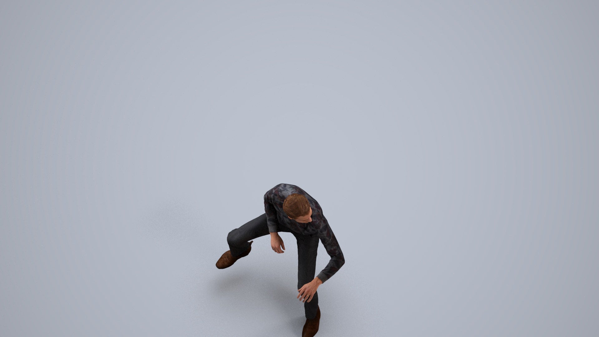 3D scanned man driving casual, photorealistic archviz people for Enscape and SketchUp, back view render