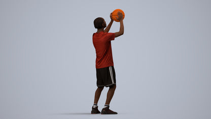 scanned 3D boy sport, photogrammetry people for Enscape and V-Ray, side view render