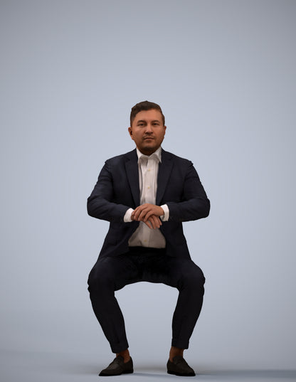 photogrammetry 3D man business, realistic human model archviz FBX