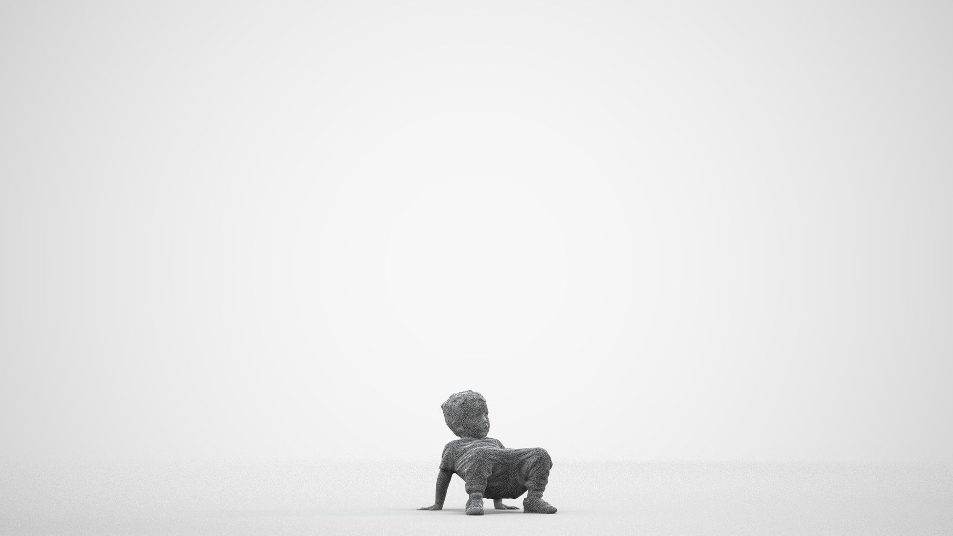 realistic 3D human boy casual kids, archviz people FBX OBJ for Blender, wireframe side view