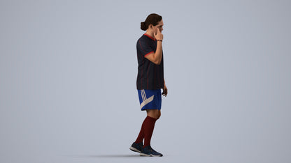 realistic 3D people man sport, render-ready for V-Ray and Corona, FBX OBJ, side view render