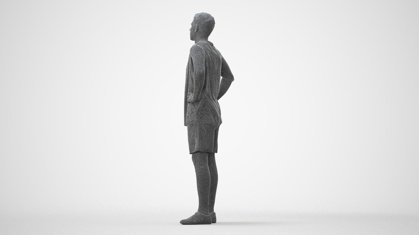 realistic 3D human man sport, archviz people FBX OBJ for Blender, square thumbnail