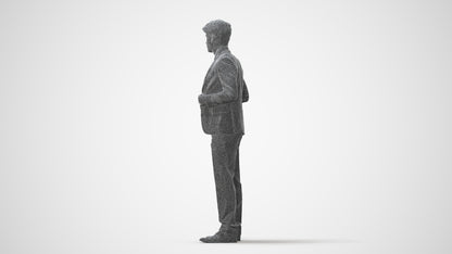 realistic 3D people man business, render-ready for V-Ray and Corona, FBX OBJ, square thumbnail
