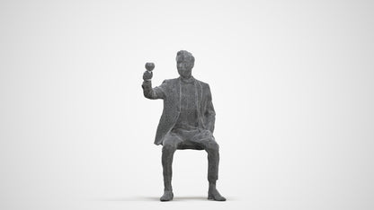 realistic 3D man formal formalaffairs, scanned archviz people for Blender and 3ds Max, three-quarter front view render