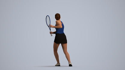 realistic 3D girl sport, scanned archviz people for Blender and 3ds Max, front view render