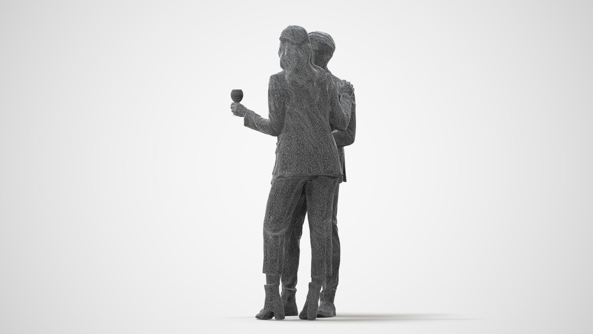 photogrammetry 3D woman business, realistic human model archviz FBX, square thumbnail