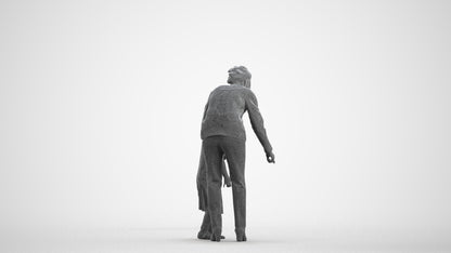 3D people model girl kids, scanned human for 3ds Max rendering, wireframe front view