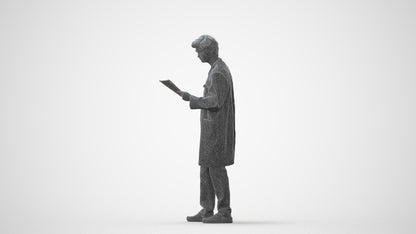 photogrammetry 3D man standing, realistic human model archviz FBX, square thumbnail