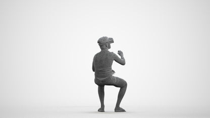3D people model boy casual kids, scanned human for 3ds Max rendering, wireframe front view