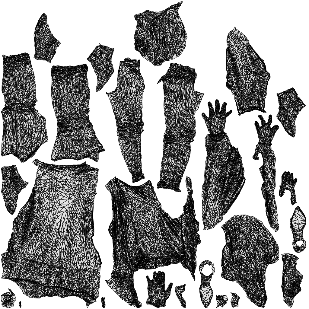 realistic 3D people woman casual standing, render-ready for V-Ray and Corona, FBX OBJ, wireframe top-down view