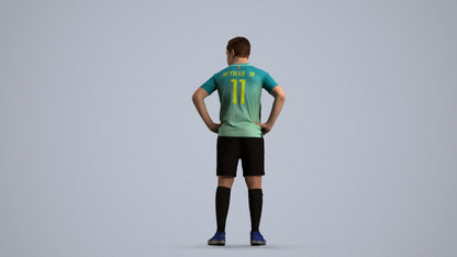 3D scanned man sport, photorealistic archviz people for Enscape and SketchUp, front view render
