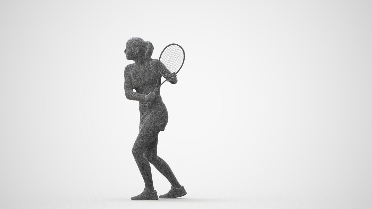 realistic 3D girl sport, scanned archviz people for Blender and 3ds Max, square thumbnail