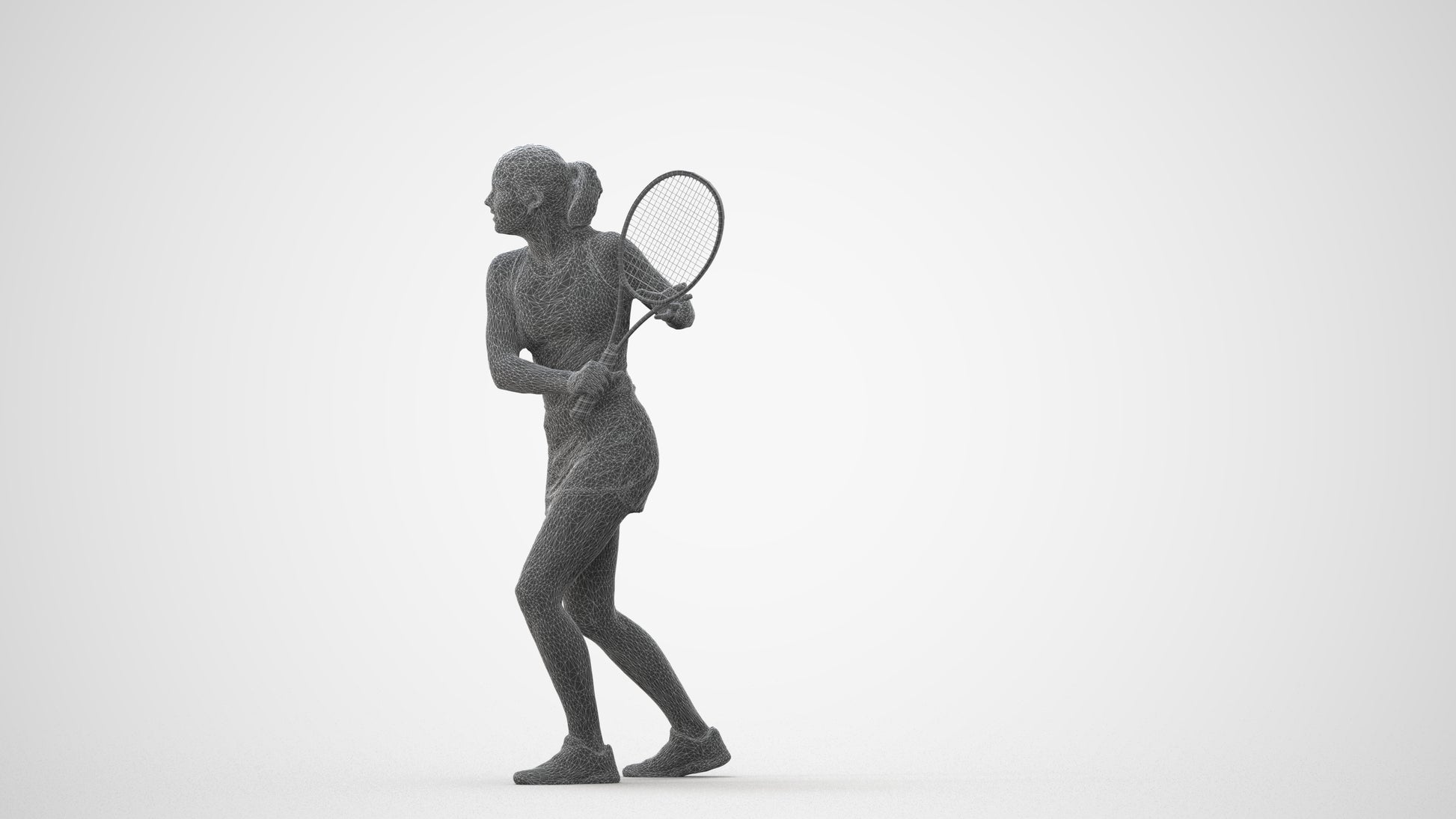 realistic 3D girl sport, scanned archviz people for Blender and 3ds Max, square thumbnail